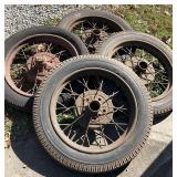 4- 21” Wire Spoke Wheels and Tires
