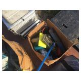 BOX LOT OF AIR TOOLS & MAGNET