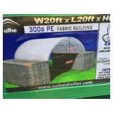 UNUSED 20X20X6.5 FABRIC BUILDING/SHELTER
