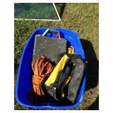 MISC TUB W/EXT CORD,RESP SAW, TROWELS