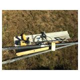 CONCRETE BULL FLOAT & ARMS/DEWALT DRILL