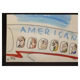 William Steig Drawing w/ Gouache on Paper