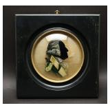 Reverse Painted Glass George Washington Portrait
