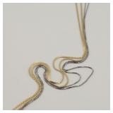 2 14k Gold & White Gold Chains