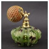 Moser Glass Perfume Atomizer w/ Brass Pump