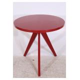 West Elm Modern Red Round Side Table