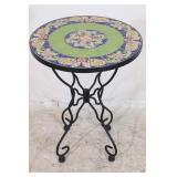 A Decorative Tile Top Table