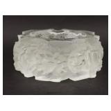 Art Deco Glass Ashtray w/ Tiger Motif