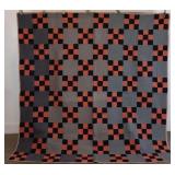 Patchwork Wool Suit Quilt w/ Checkerboard Pattern
