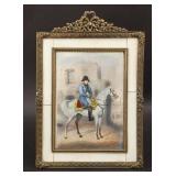 Miniature Portrait of Napoleon w/ Metal Frame