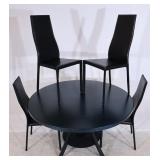 Contemporary Black & Green/Blue Dining Table Set
