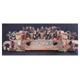 Sicilian Ornate Polychrome Wood & Iron Cart Axle