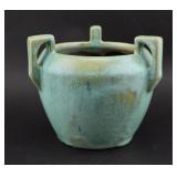 Fulper Pottery Green Vase w/ Handles