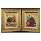 Epifanio Ortega 1965, Two Matadors Paintings