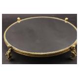 Decorative Brass Plateau w/ Putti Feet