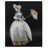 Nao Lladro Porcelain Figurine Woman w/ Parasol