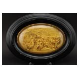 Victorian Style Gilt Metal Relief Plaque