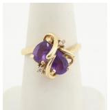 14k Gold Amethyst Ring