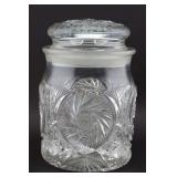 Early American Pattern Glass Cigar Humidor Jar