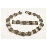 Mexican Silver Belt and Bracelet Set