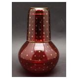 Ruby Glass Bedside Tumble Up Decanter & Tumbler
