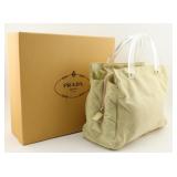 Prada Nylon Tote Bag w/ Lucite Handles