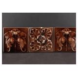 3 19th Century Floral Tiles