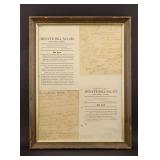Mid 20th C Framed Missouri Senate Bill Documents