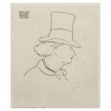 Edouard Manet Etching w/ Portrait