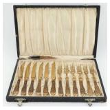 Vom Cleff Co Brass Fish Knife Fork Set