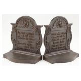 Bradley Hubbard Cast Iron Bookends w/ Inscriptions