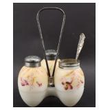 Mount Washington Glass Condiment Set w Holder