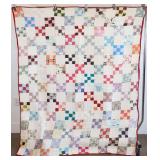 Patchwork Cotton Quilt w/ Nine Patch Pattern