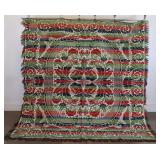 H. F. Stager Coverlet w/ Eagles & Floral Motif