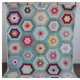 Vintage Dresden Plate Patchwork Quilt