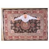 Wool Floral Medallion Rug