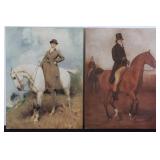 2 Horse Prints on Canvas