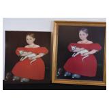 2 Prints of 'Girl in Red Dress'