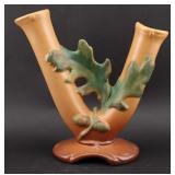 Weller Oak Leaf Pottery Double Vase
