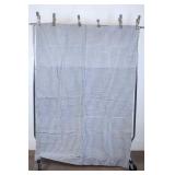 Ticking Cotton Mattress Cover Blue Check