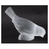 Lalique Frosted Glass Bird Figurine