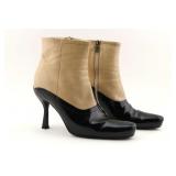 Prada Leather Ankle Boots w/ Patent Toe