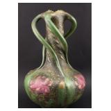 Amphora Austria Vase w/ Flowers & twisted Arms