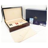 Swiss Luxury Wood Watch Box w/ Watch Straps