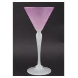 Stevens & Williams Opaline Wine Glass