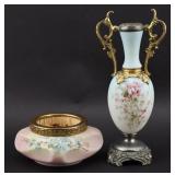 Wavecrest Glass Dresser Jar Vase Set