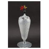 Murano Art Glass Rooster Figurine w/ Spiral Patter