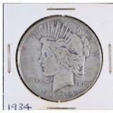 1934 Peace Silver Dollar