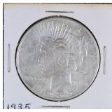 1935 Peace Silver Dollar