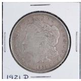 1921 D Morgan Silver Dollar